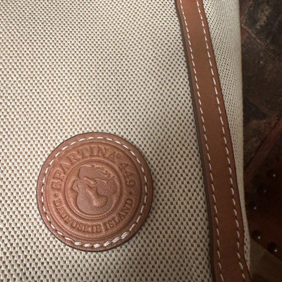 Spartina 449 Victoria Tote Woven Saddle Brown - Picture 2 of 5